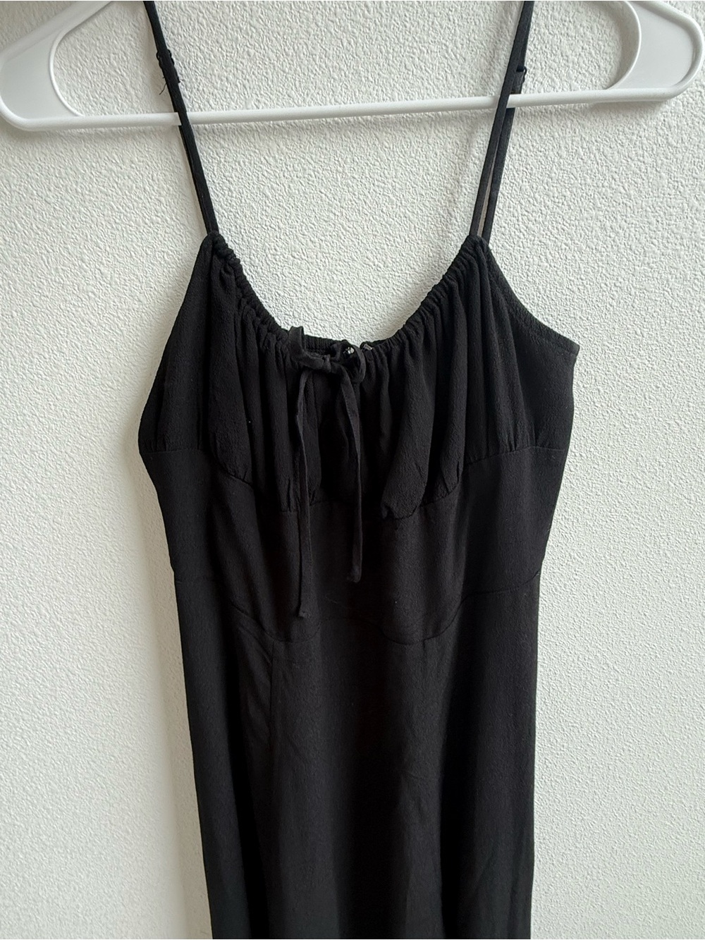 Aritzia Sunday Best Black Adjustable Spaghetti Strap Dress